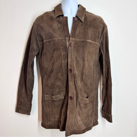 Bardelli Beverly Hills Vtg Men's Brown Suede Leather Reversible Jacket Size M - Picture 2 of 12